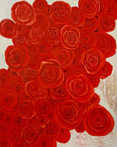 explosion florale 130 x 100 cm